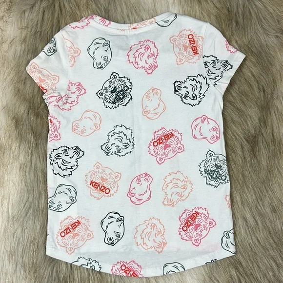 KENZO Tiger Short Sleeve Crew Neck T-Shirt Top, Size 4A/104 - Picture 7 of 7